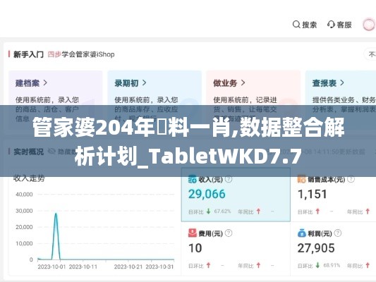 管家婆204年資料一肖,数据整合解析计划_TabletWKD7.7