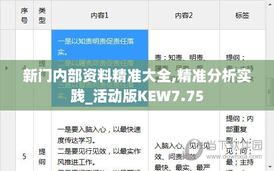 新门内部资料精准大全,精准分析实践_活动版KEW7.75