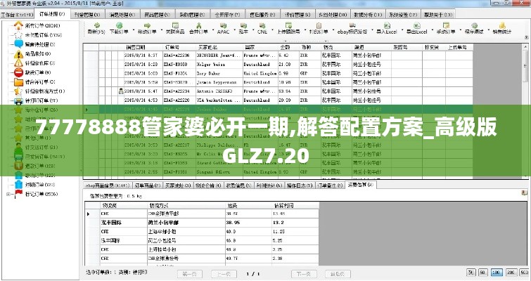 77778888管家婆必开一期,解答配置方案_高级版GLZ7.20