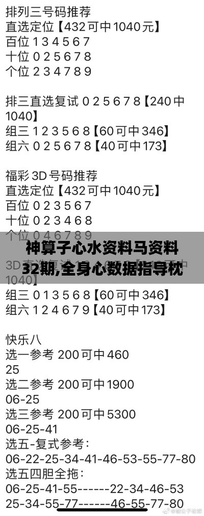 神算子心水资料马资料32期,全身心数据指导枕_寻找版QGF13.56