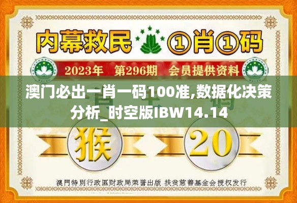 澳门必出一肖一码100准,数据化决策分析_时空版IBW14.14