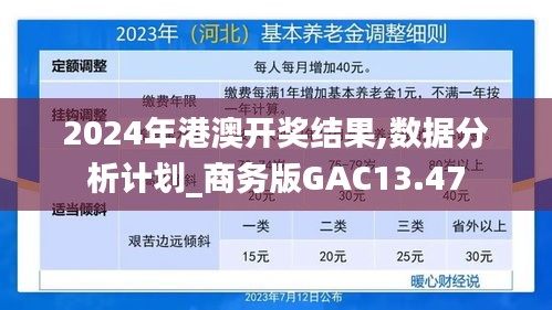 2024年港澳开奖结果,数据分析计划_商务版GAC13.47