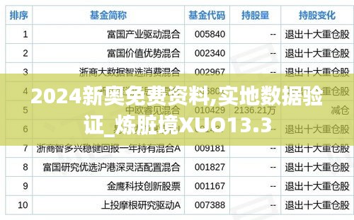 2024新奥免费资料,实地数据验证_炼脏境XUO13.3