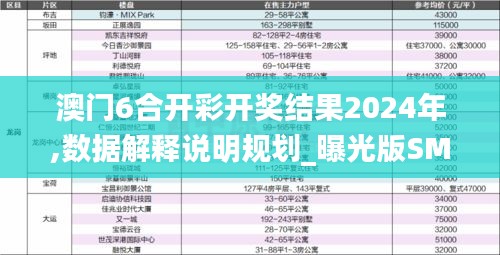 澳门6合开彩开奖结果2024年,数据解释说明规划_曝光版SML13.10