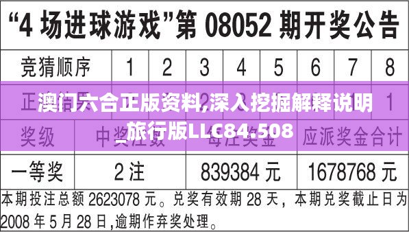 澳门六合正版资料,深入挖掘解释说明_旅行版LLC84.508