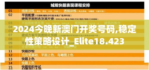 2024今晚新澳门开奖号码,稳定性策略设计_Elite18.423