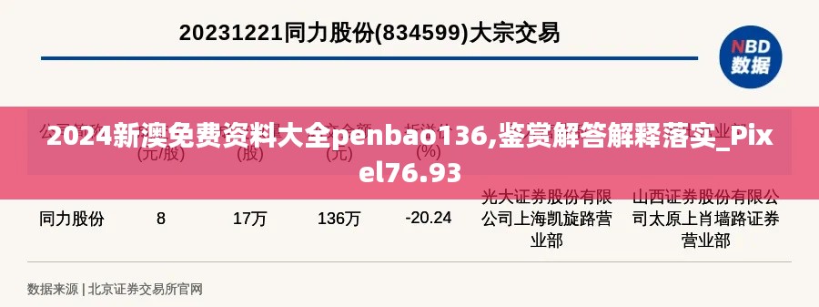 2024新澳免费资料大全penbao136,鉴赏解答解释落实_Pixel76.93