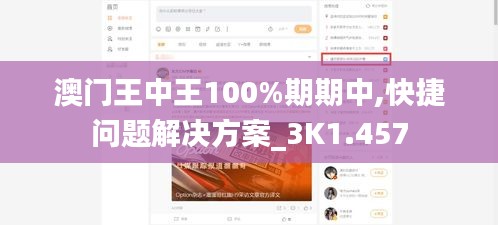 澳门王中王100%期期中,快捷问题解决方案_3K1.457