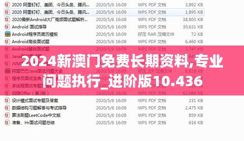 2024新澳门免费长期资料,专业问题执行_进阶版10.436