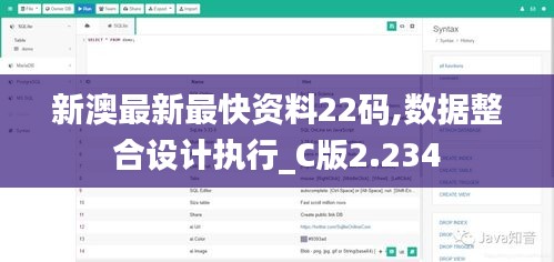 新澳最新最快资料22码,数据整合设计执行_C版2.234