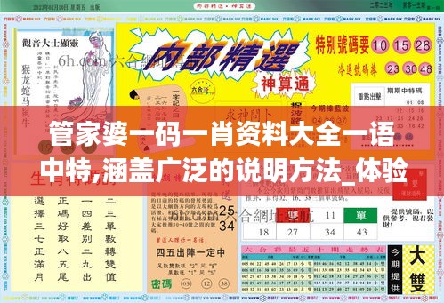 管家婆一码一肖资料大全一语中特,涵盖广泛的说明方法_体验版9.710