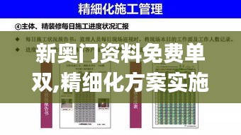 新奥门资料免费单双,精细化方案实施_超值版11.950