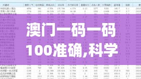 澳门一码一码100准确,科学依据解释定义_专属款16.505