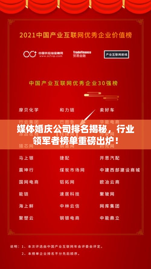 媒体婚庆公司排名揭秘，行业领军者榜单重磅出炉！