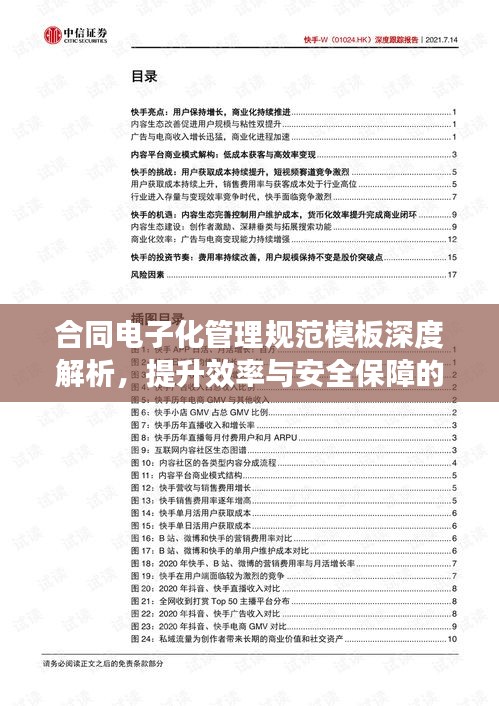 合同电子化管理规范模板深度解析，提升效率与安全保障的关键要素探讨