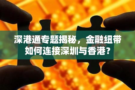 深港通专题揭秘，金融纽带如何连接深圳与香港？