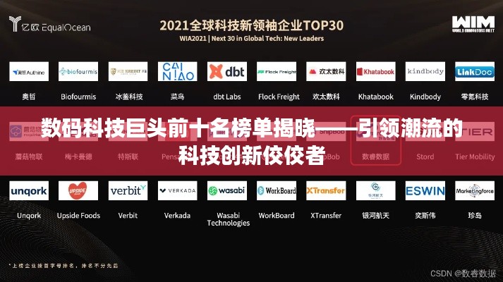 数码科技巨头前十名榜单揭晓——引领潮流的科技创新佼佼者